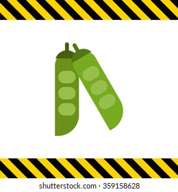 Green peas in pea pods