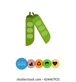 Green peas in pea pods