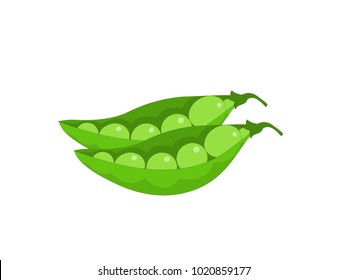 Green Peas in a Pod Vector