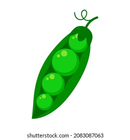 green peas pod vector illustration logo icon clipart 