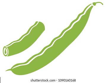 green peas vector icon
