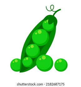 Green Peas vector illustration logo icon clipart 