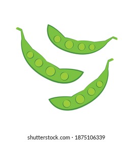 Vector de arveja verde sobre fondo blanco.