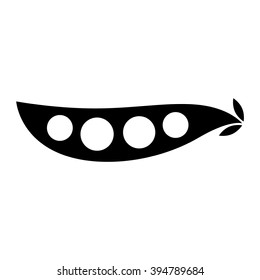 Green peas. Vegetables icon. Vector illustration.