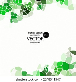 Green pebbles. Presentation template. Vector background.