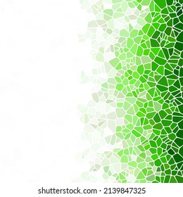 green peebles. geometric design. polygonal style