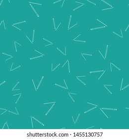 Green Pencil with eraser and line icon isolated seamless pattern on green background. Education sign. Drawing and educational tools. School office symbol.  Vector Illustration