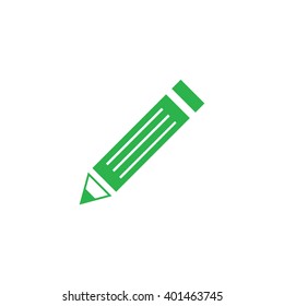 Green pencil icon vector illustration