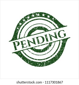 Green Pending rubber grunge texture stamp