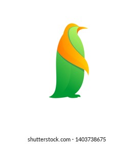 Green Penguin illustration vector design