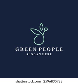 green people logo vector icon symbol graphic design illustration
