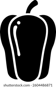 The green pepper icon isolated on white background