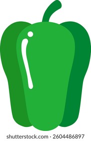 The green pepper icon isolated on white background