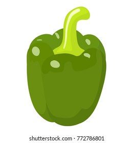 Green pepper icon. Isometric illustration of green pepper vector icon for web