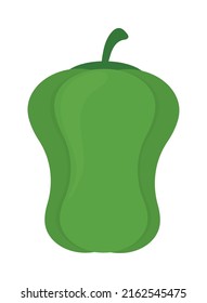 green pepper icon on white background
