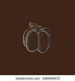 Green Pepper icon.Vector