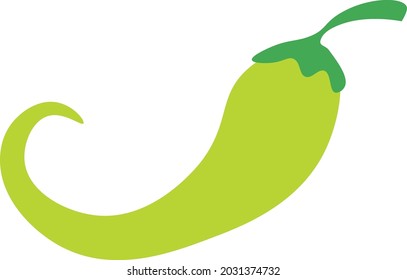 Green Pepper Vegitables Vector Illustration