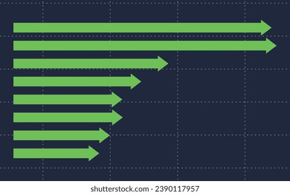 green percentage stacking bar chart icon