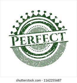 Green Perfect rubber grunge seal