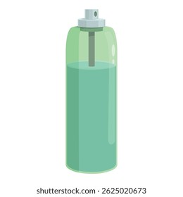 Green perfume bottle containing aromatic fragrance, capturing the essence of scent and style