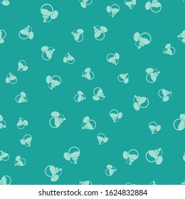 Green Perfume icon isolated seamless pattern on green background.  Vector Illustration