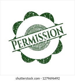 Green Permission rubber texture
