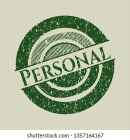 Green Personal distressed rubber grunge texture seal
