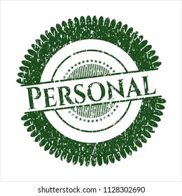 Green Personal rubber grunge texture seal