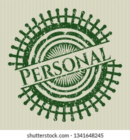 Green Personal rubber grunge texture stamp