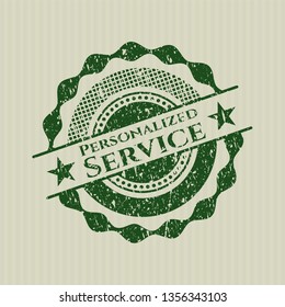 Green Personalized Service distress with rubber seal texture