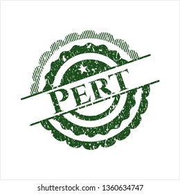 Green Pert grunge stamp