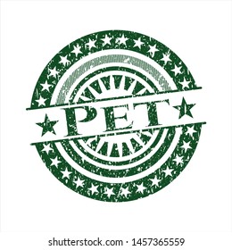 Green Pet distress grunge seal