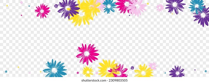 Green Petal Background Transparent Vector. Leaf Slightly Template. Pink Floral Flowering Period. Art Illustration. Summer Color Flowers.