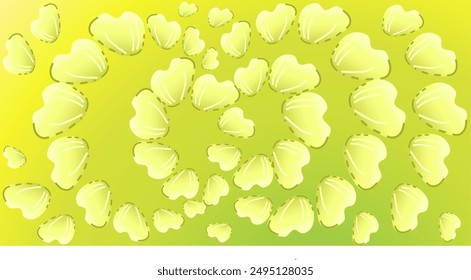 Green petals gradient background, vector background 