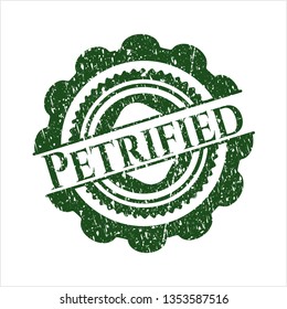 Green Petrified grunge style stamp