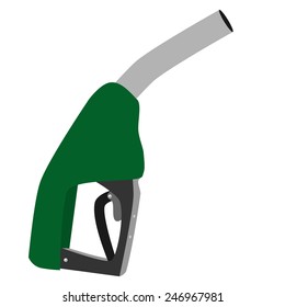 Green petroleum pump vector icon isolated, fuel dispenser, fuel pump vector, 