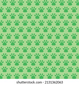 diseño de fondo de huellas de mascotas verdes
