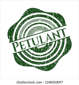 Green Petulant distress grunge stamp