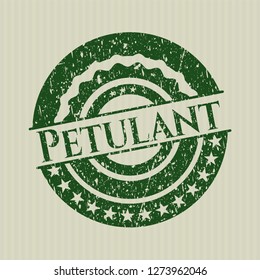 Green Petulant grunge seal