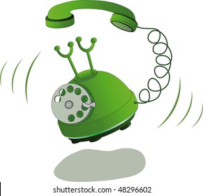Green phone and call