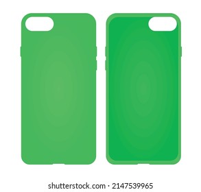 Green  Phone Case. Vector Illustration