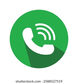 Green phone icons Telephone and Communication Line Icons,Phone icon set , mobile symbol isolated,ringing