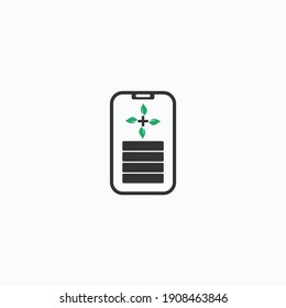Green Phone Logo Designs Nature Technology Logo Vorlage Vektorgrafik