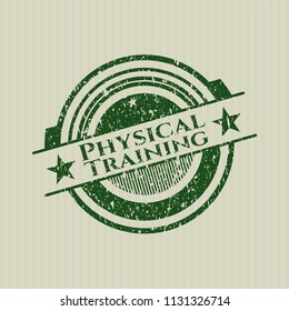 Green Physical Training distressed with rubber seal texture
