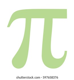 Green Pi vector icon