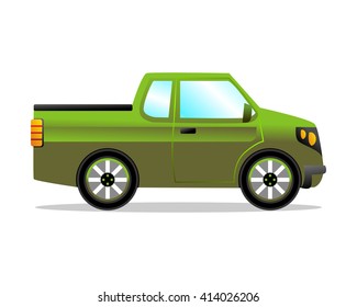 green pickup image vector