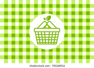 Green Picnic blanket vector