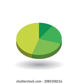 Green pie chart design element