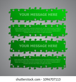 Green Pieces Puzzle Rectangle Banner Signboard. Pieces Background. Plate. Story Board Pieces Information Design. Jigsaw Shop Signboard. Rectangle Poster. Showcase Puzzles. Frame Background. Pieces.