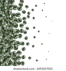 Green pile of balls pattern background. 3d rendering.